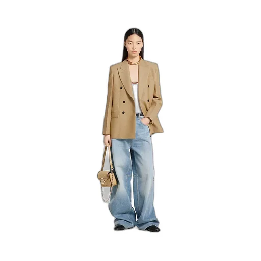 Gg Silk Wool CrÊPe Jacquard Jacket
