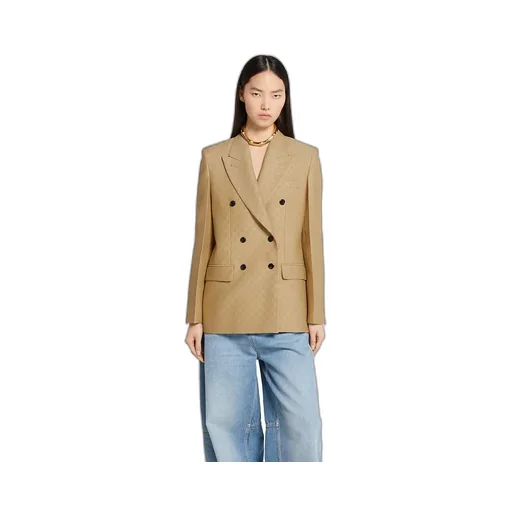 Gg Silk Wool CrÊPe Jacquard Jacket