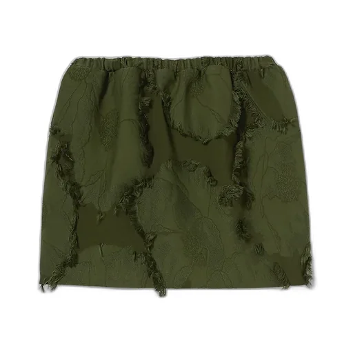 Wool Blend Fil Coupé Mini Skirt