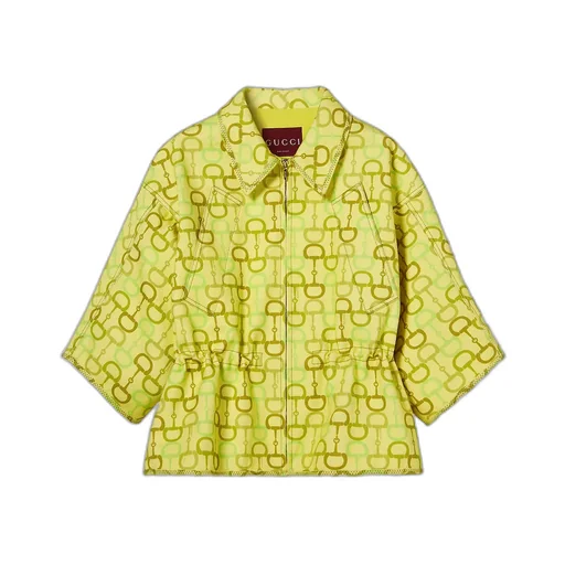 Printed Short Sleeve Boxy Jacket