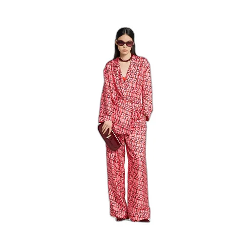 Printed Silk Shirt With Self-Tie