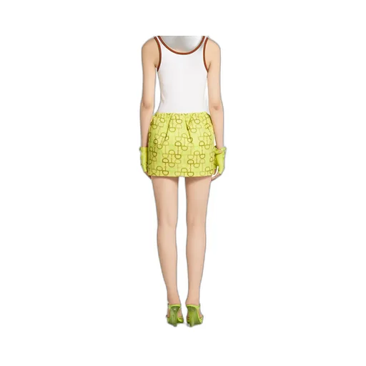 Printed Cotton Mini Skirt