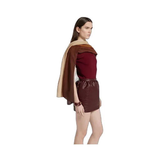 Gg Wool Silk Jacquard Shawl