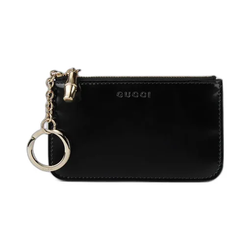 Zip Key Case With Bamboo