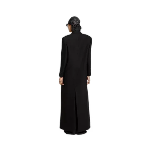 Gg Silk Wool CrÊPe Double-Breasted Coat
