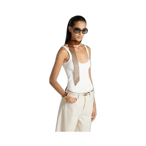 Gg Silk Jacquard Neck Bow