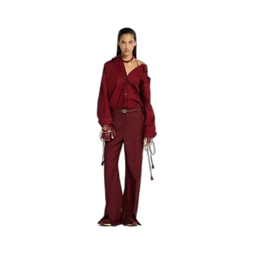 Cotton Poplin Shirt With Tie