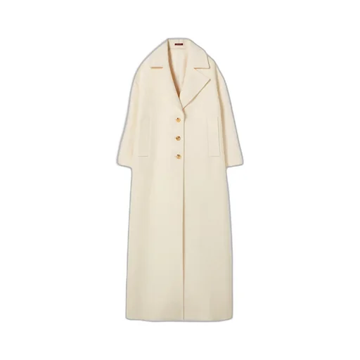 Gg Silk Wool CrÊPe Single-Breasted Coat
