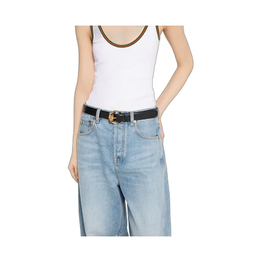 Belt With Bamboo Detail Buckle