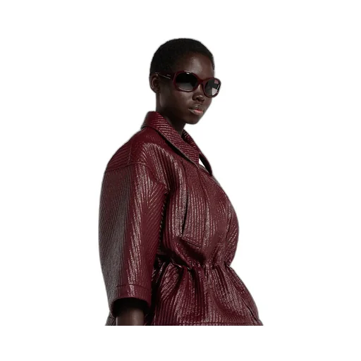 Diagonal Wool Short Sleeve Jacket