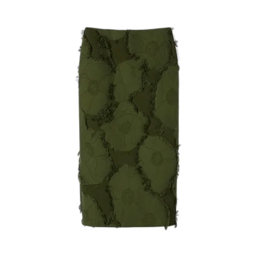 Cotton Wool Blend Mid-Length Skirt