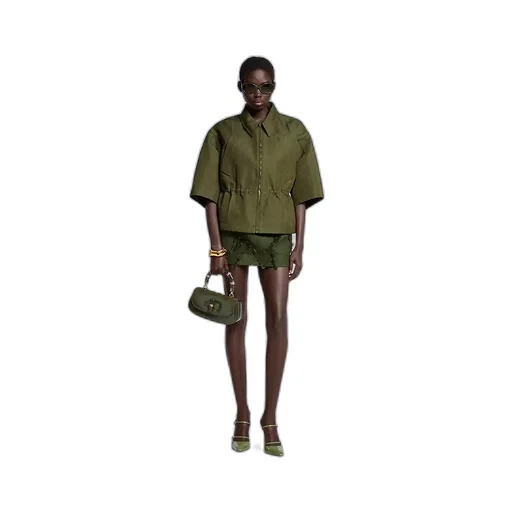 Cotton Gabardine Short Sleeve Jacket