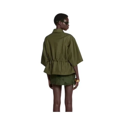 Cotton Gabardine Short Sleeve Jacket