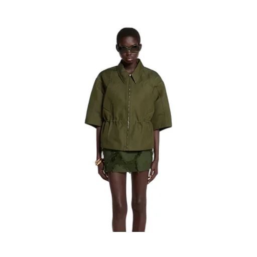 Cotton Gabardine Short Sleeve Jacket