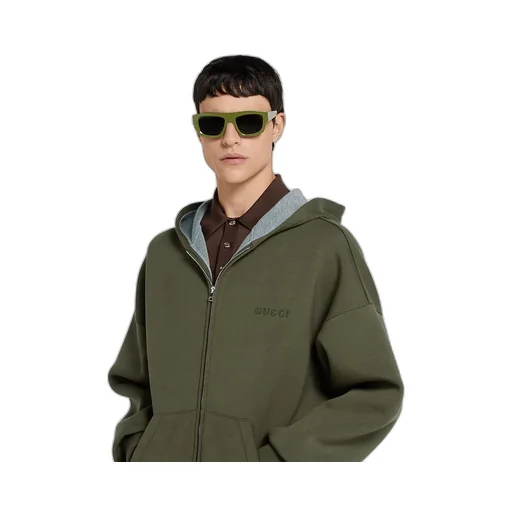 Embroidered Hooded Jersey Sweatshirt