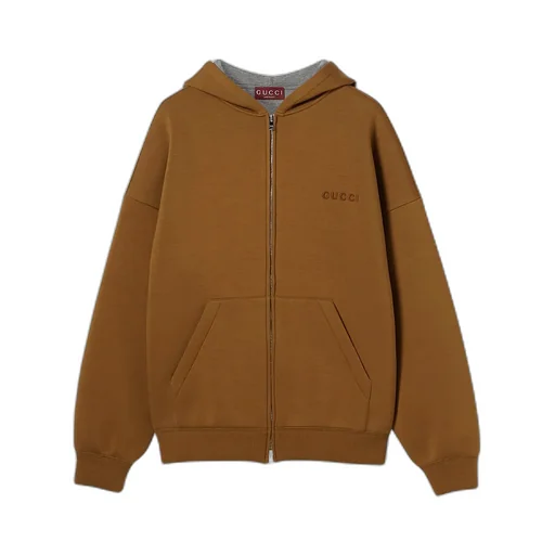 Embroidered Hooded Jersey Sweatshirt