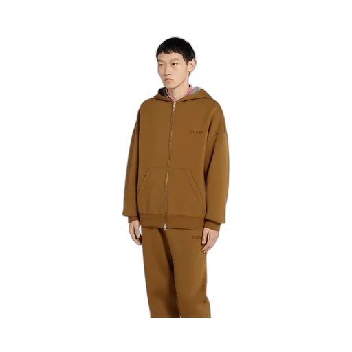 Embroidered Hooded Jersey Sweatshirt