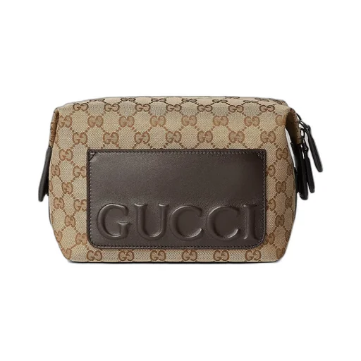 Gg Canvas Small Toiletry Case