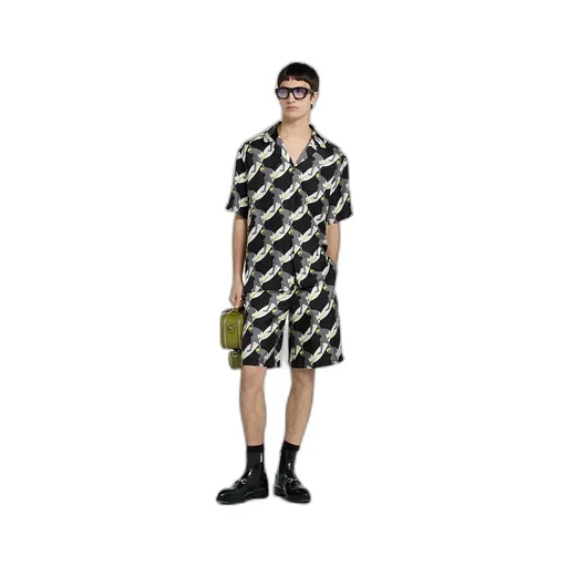 Printed Silk Bowling Shirt