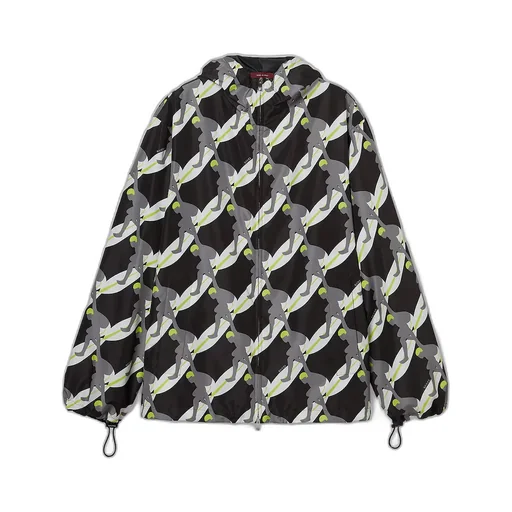 Printed Technical Poplin Zip Jacket