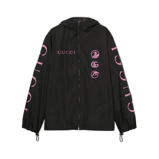 Printed Technical Poplin Jacket