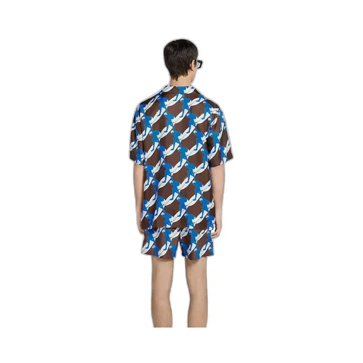 Printed Silk Bowling Shirt