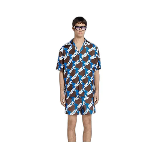 Printed Silk Bowling Shirt