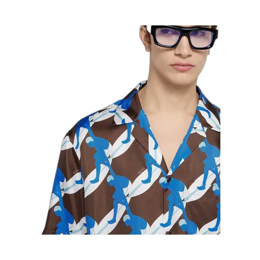 Printed Silk Bowling Shirt