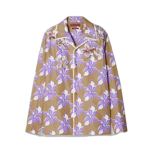 Printed Cotton Poplin Shirt
