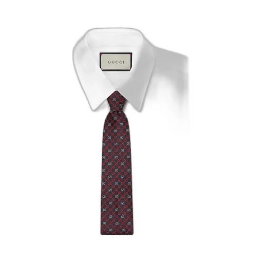 Gg Silk Jacquard Tie
