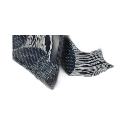 Cotton Denim Floral Jacquard Shirt
