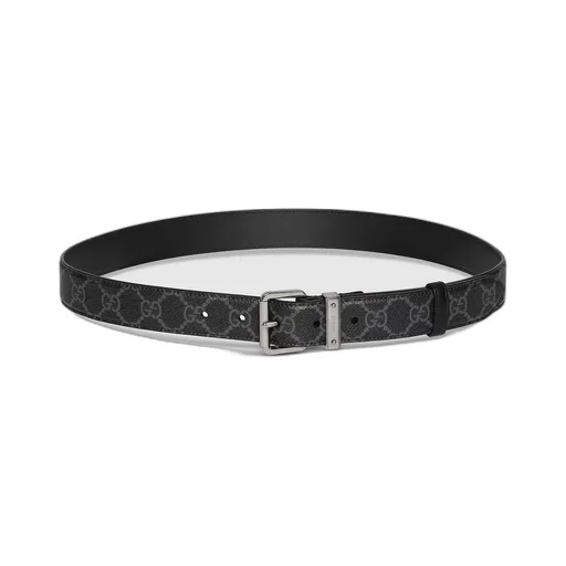 Gg Emblem Belt With Square Buckle