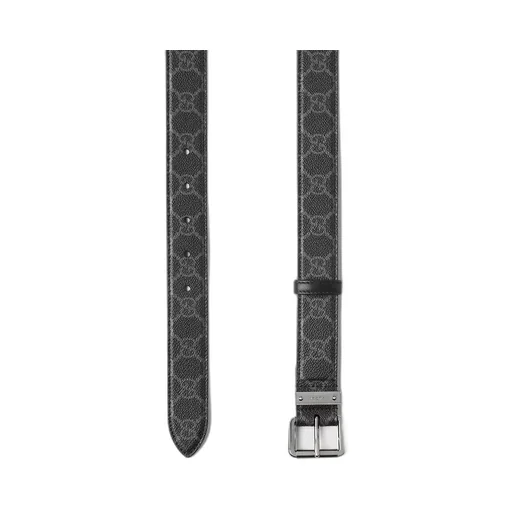 Gg Emblem Belt With Square Buckle