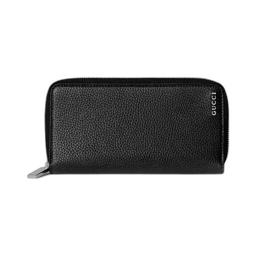 Zip Around Wallet With Gucci Script
