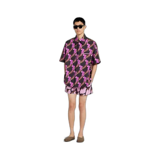 Printed Oversize Cotton Poplin Shirt