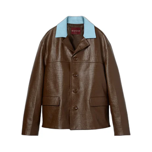 Embossed Leather Jacket