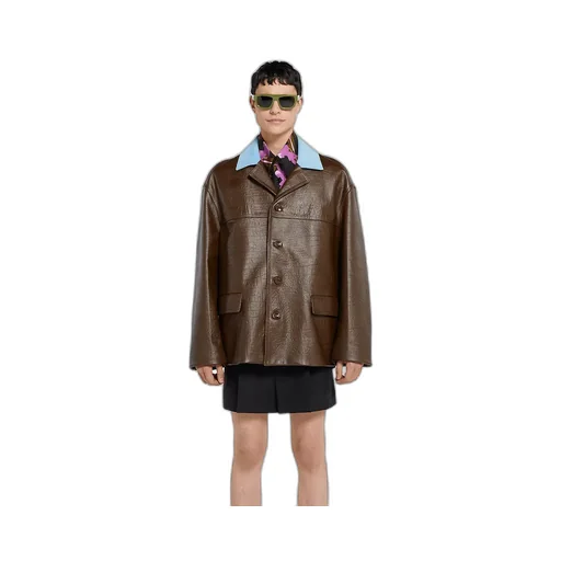 Embossed Leather Jacket