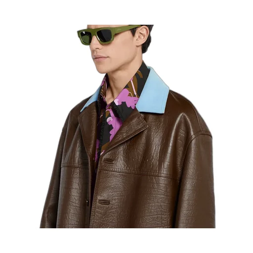 Embossed Leather Jacket