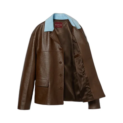 Embossed Leather Jacket