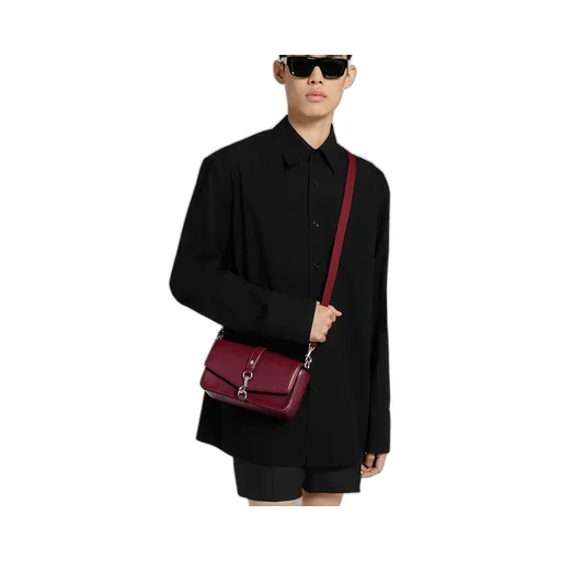 Small Crossbody Bag With Hook Closure