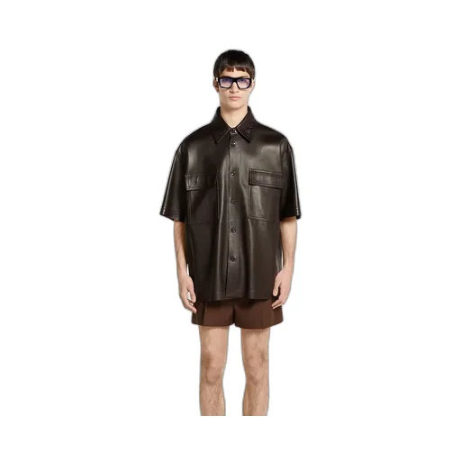 Embossed Plongè Leather Shirt
