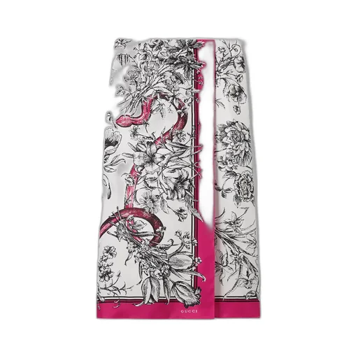 Printed Silk Wrap Skirt
