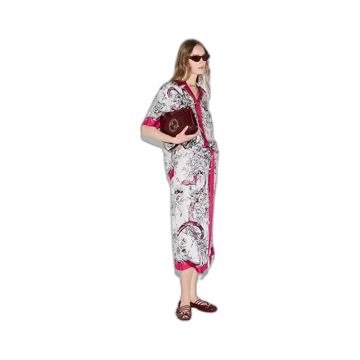 Printed Silk Wrap Skirt