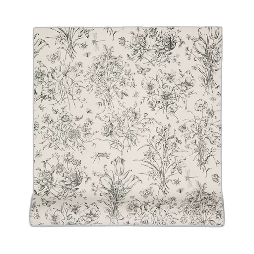 Flora Sketch Print Wallpaper