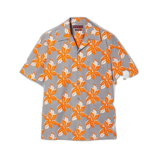 Printed Cotton Poplin Shirt