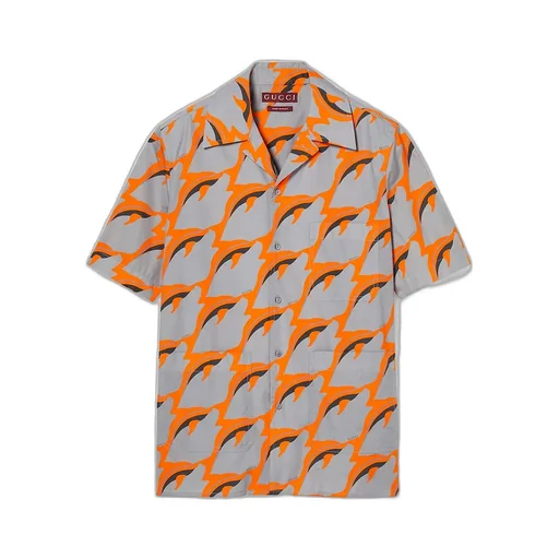 Printed Light Cotton Poplin Shirt