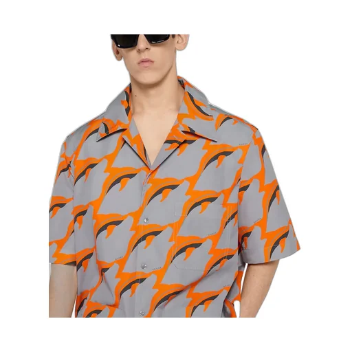 Printed Light Cotton Poplin Shirt