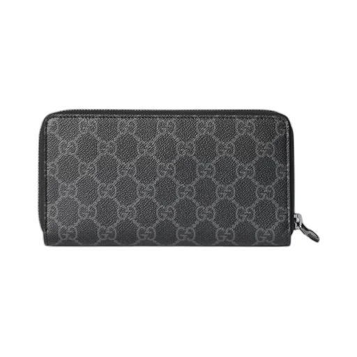 Gg Emblem Zip Around Wallet