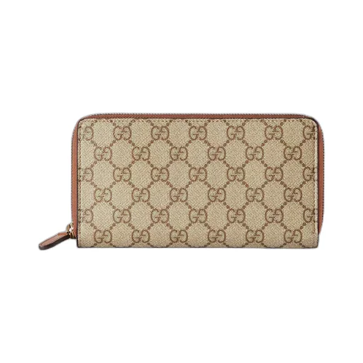 Gg Emblem Zip Around Wallet