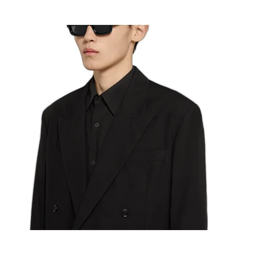 Double-Breasted Cotton Poplin Jacket